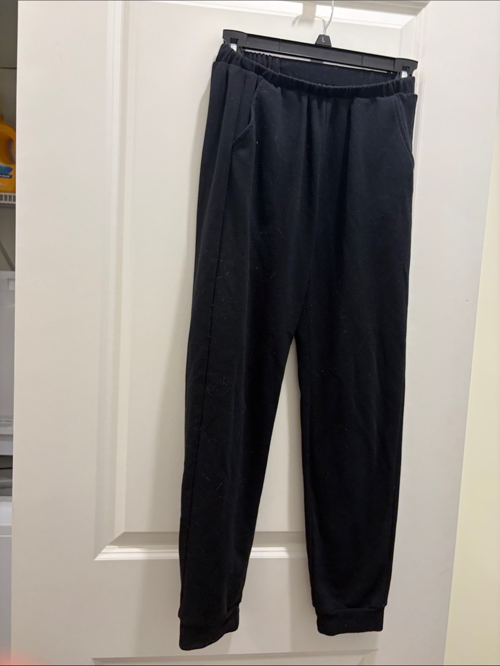 SHEIN Black Kids Fleece Jogger Pants